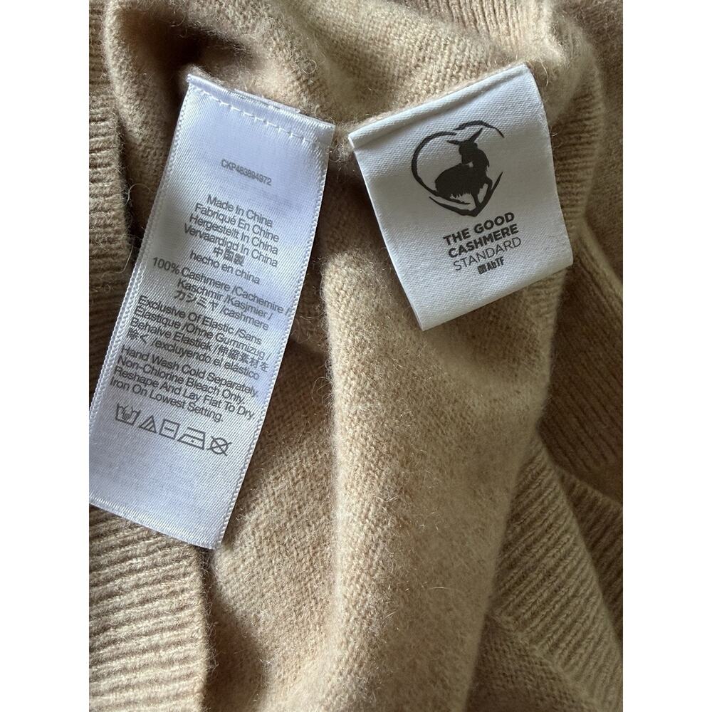 Madewell 100% Cashmere Crewneck Oversized Sweater Tan Size Medium $148 - Picture 5 of 5